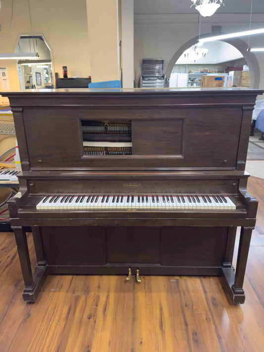 CURRENT SHOP WORK 1915 Emerson 56" Wood Finish Commissioned Upright Piano