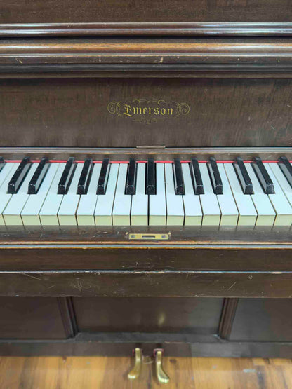 CURRENT SHOP WORK 1915 Emerson 56" Wood Finish Commissioned Upright Piano