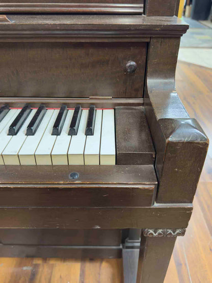 CURRENT SHOP WORK 1915 Emerson 56" Wood Finish Commissioned Upright Piano