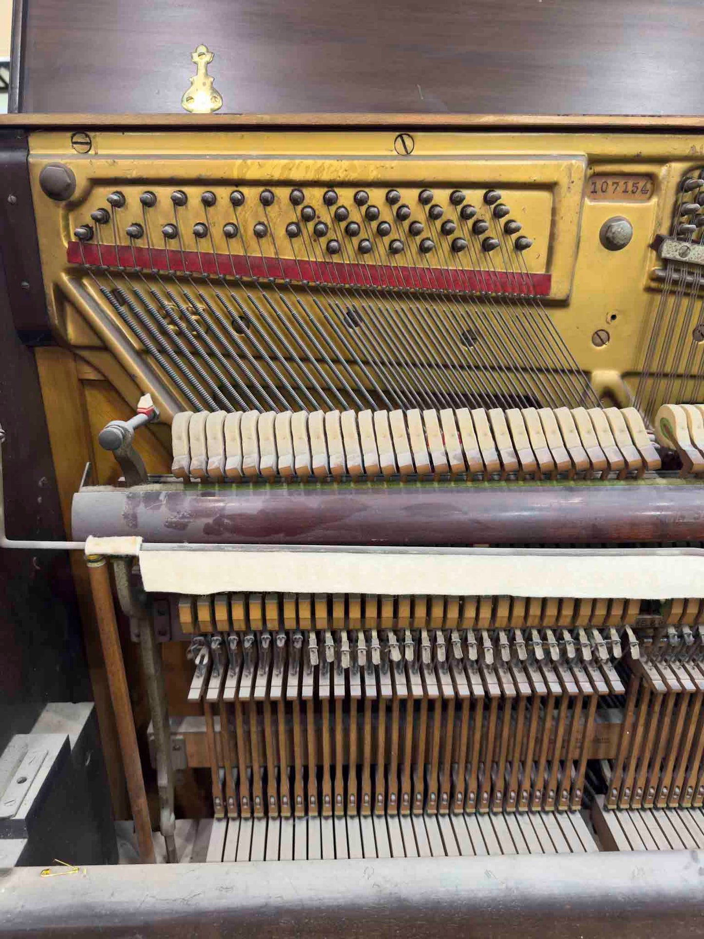 CURRENT SHOP WORK 1915 Emerson 56" Wood Finish Commissioned Upright Piano