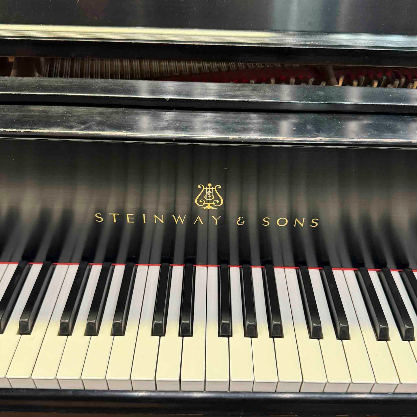CURRENT SHOP WORK 1983 Steinway & Sons Model L 5'10" Satin Black Commissioned Grand Piano