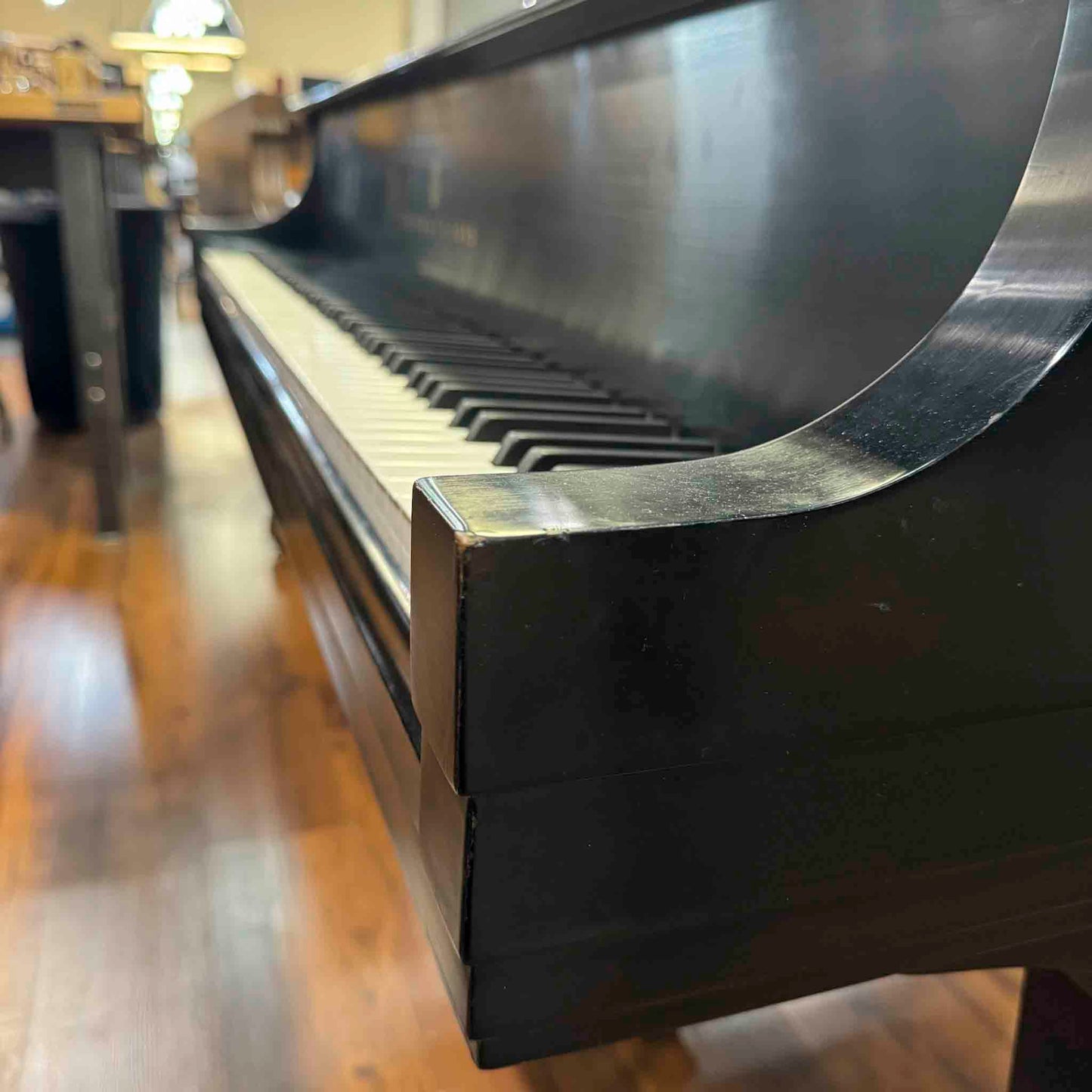 CURRENT SHOP WORK 1983 Steinway & Sons Model L 5'10" Satin Black Commissioned Grand Piano
