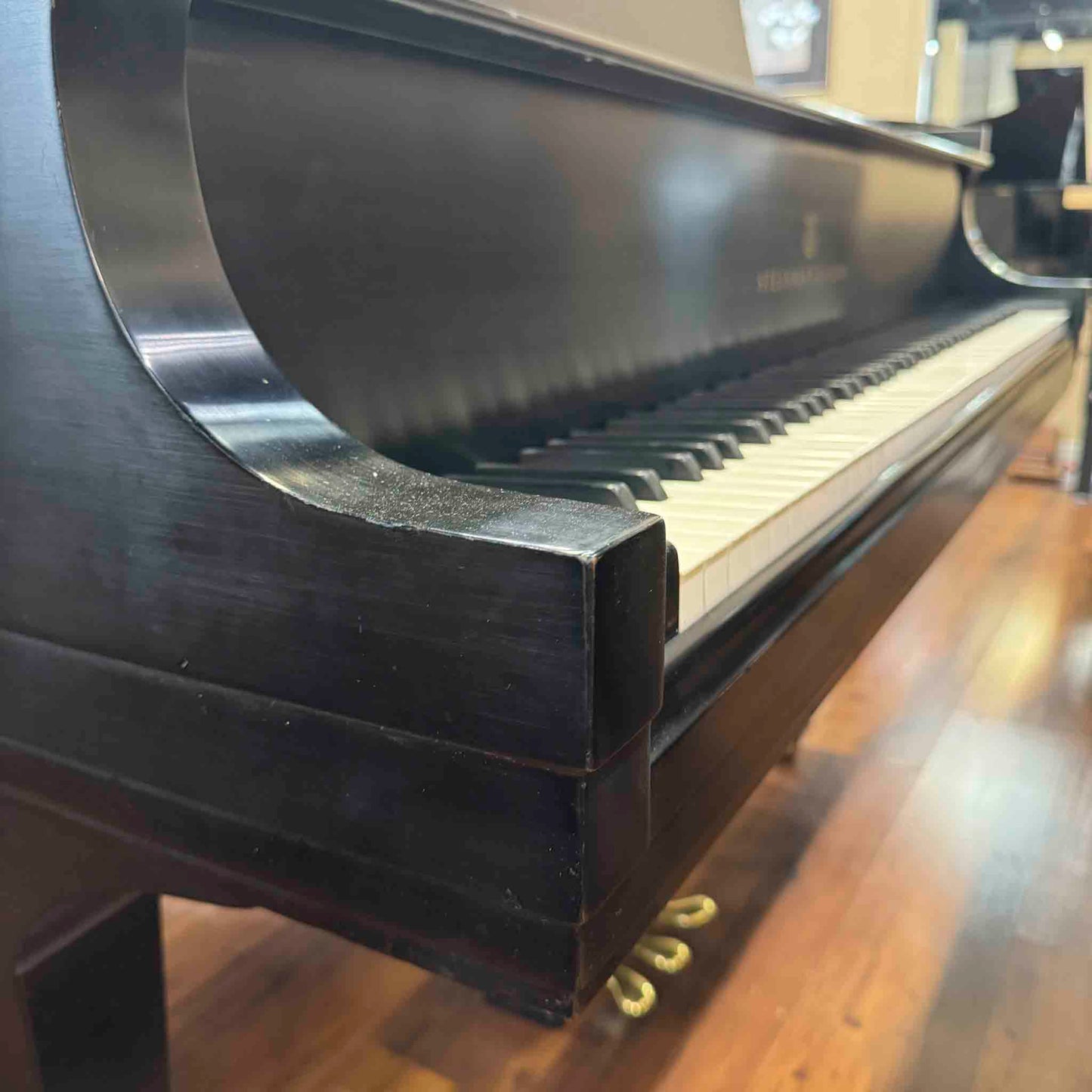 CURRENT SHOP WORK 1983 Steinway & Sons Model L 5'10" Satin Black Commissioned Grand Piano