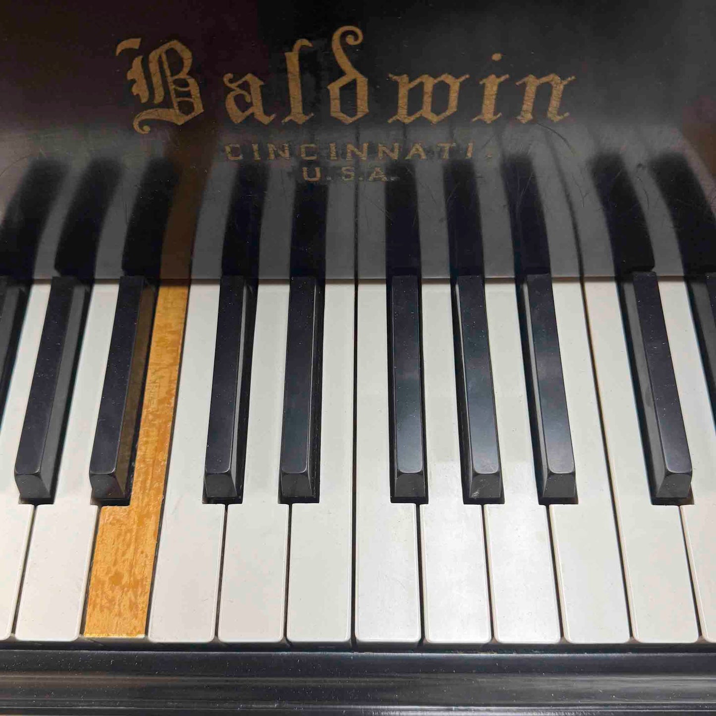 AVAILABLE TO RESTORE: CALL FOR CUSTOM PRICING—1925 Baldwin Grand 9' Satin Black Grand Piano