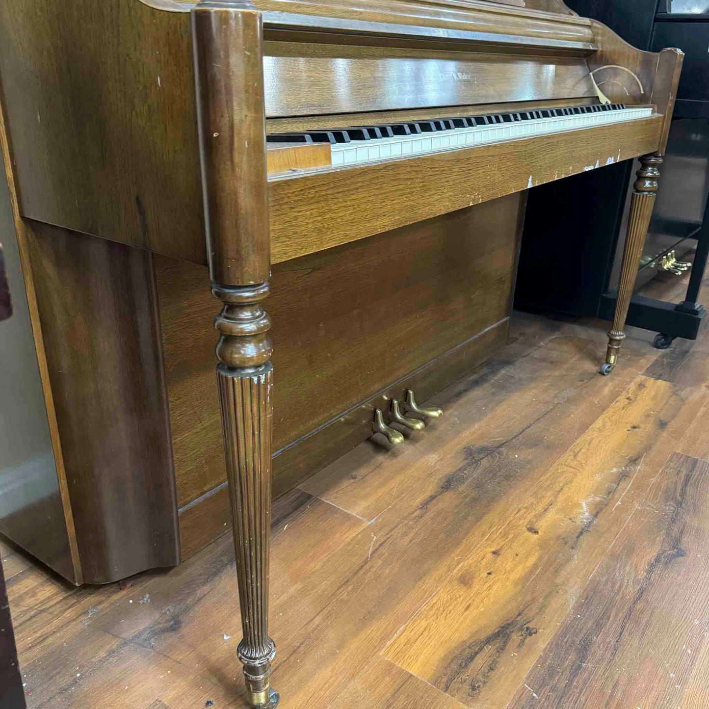 CURRENT SHOP WORK 1979 Charles Walter 43" Walnut Finish Commissioned Console Piano