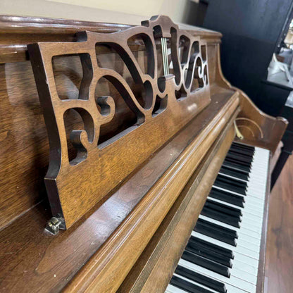CURRENT SHOP WORK 1979 Charles Walter 43" Walnut Finish Commissioned Console Piano