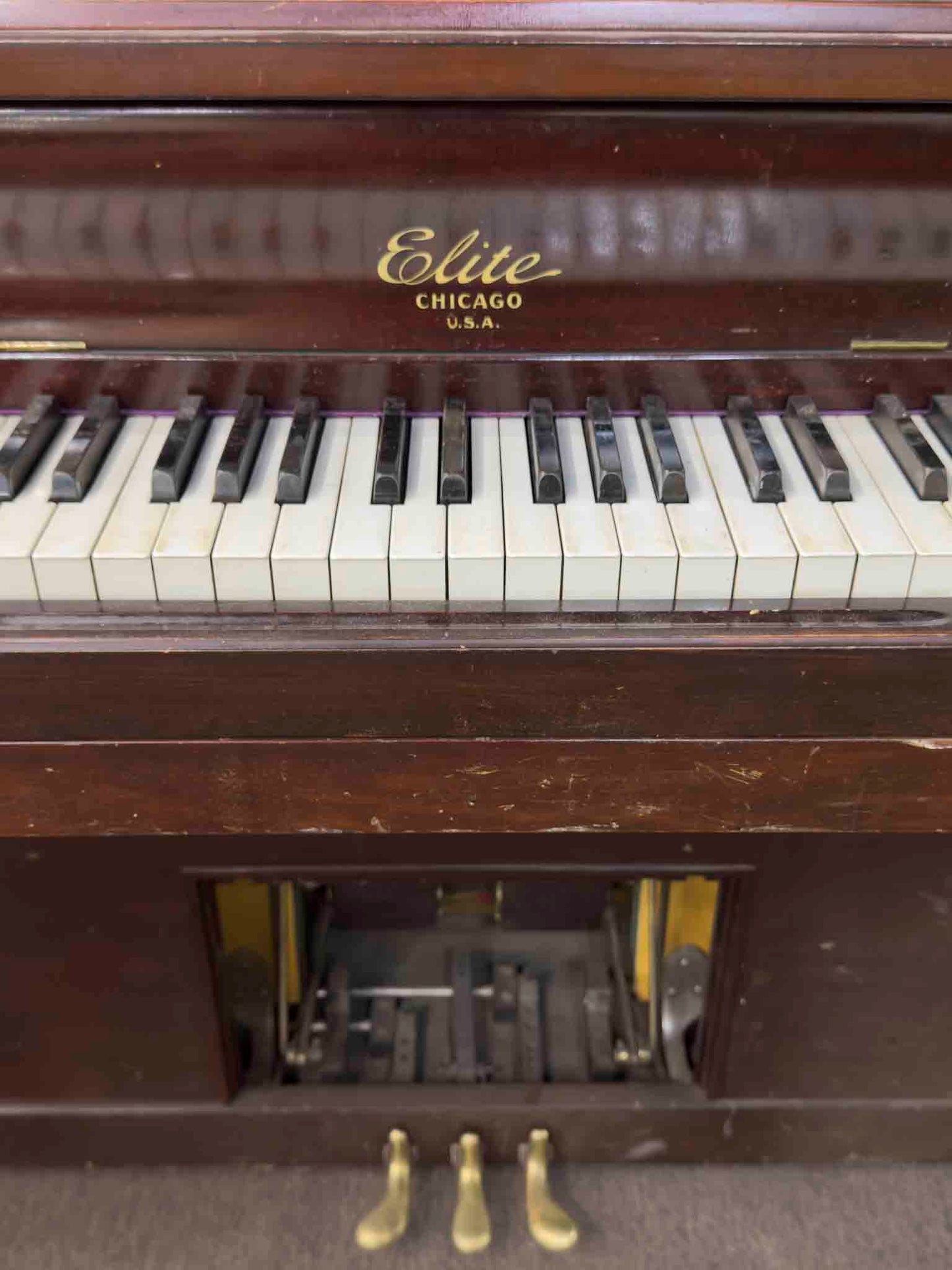 CURRENT SHOP WORK Elite Wood Finish Commissioned Upright Vintage Player Piano