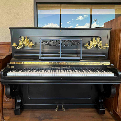 HEIRLOOM RESTORATION 1860's Bernareggi 49" Black Wood Finish Commissioned Upright Piano