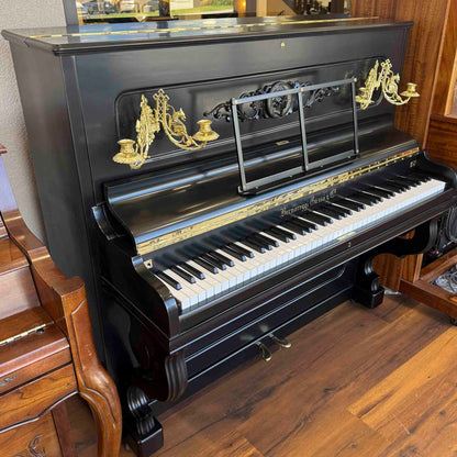 HEIRLOOM RESTORATION 1860's Bernareggi 49" Black Wood Finish Commissioned Upright Piano