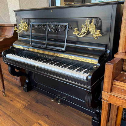 HEIRLOOM RESTORATION 1860's Bernareggi 49" Black Wood Finish Commissioned Upright Piano