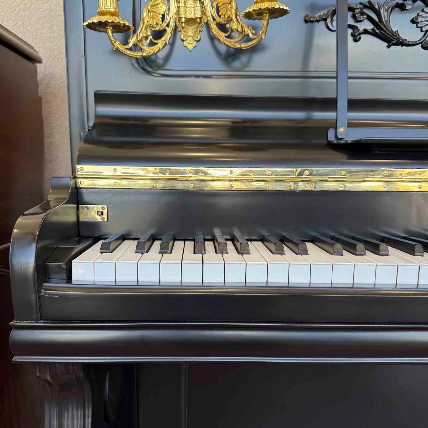 HEIRLOOM RESTORATION 1860's Bernareggi 49" Black Wood Finish Commissioned Upright Piano