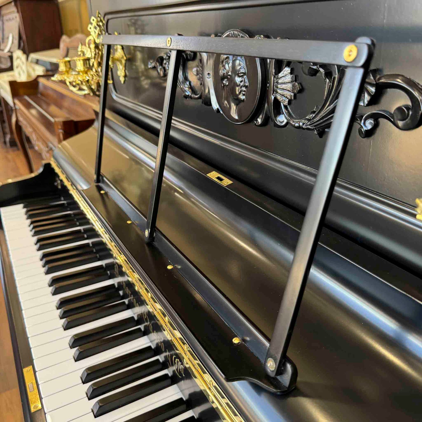 HEIRLOOM RESTORATION 1860's Bernareggi 49" Black Wood Finish Commissioned Upright Piano