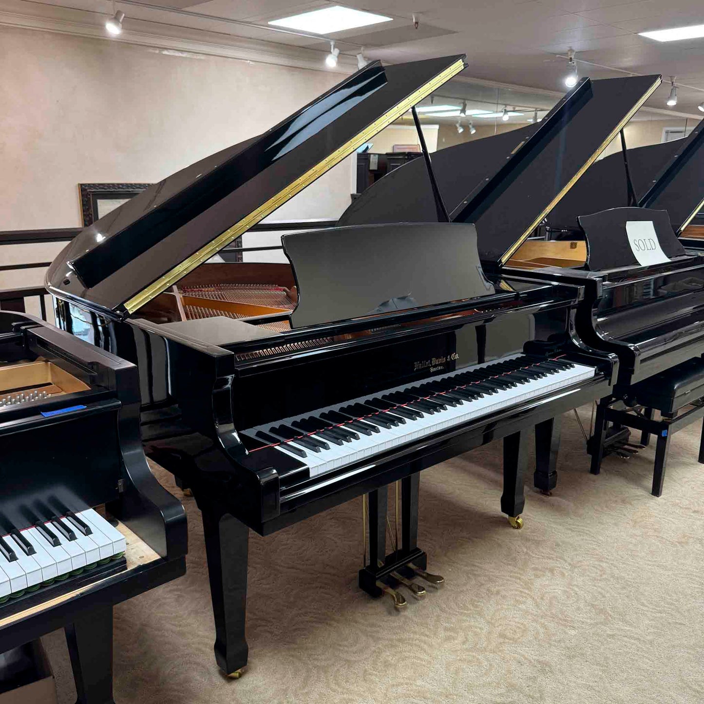 2017 Hallet Davis 148 4'10" Polished Black Baby Grand Piano