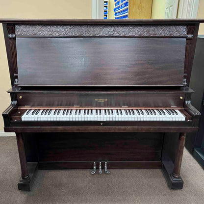 HEIRLOOM RESTORATION 1908 Werner 57" Wood Finish Commissioned Upright Piano
