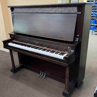 HEIRLOOM RESTORATION 1908 Werner 57" Wood Finish Commissioned Upright Piano