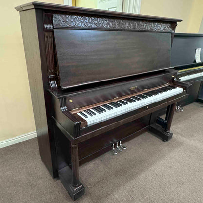 HEIRLOOM RESTORATION 1908 Werner 57" Wood Finish Commissioned Upright Piano
