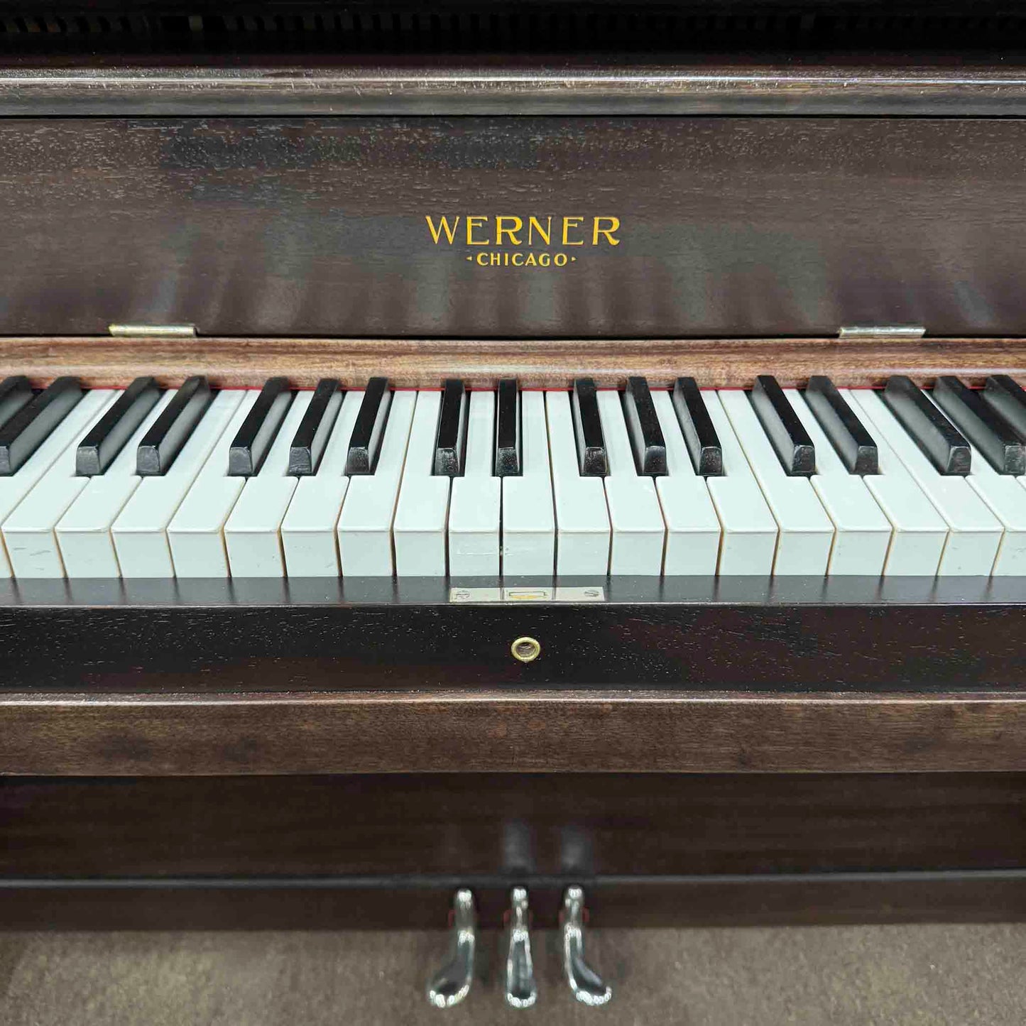 HEIRLOOM RESTORATION 1908 Werner 57" Wood Finish Commissioned Upright Piano