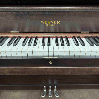 HEIRLOOM RESTORATION 1908 Werner 57" Wood Finish Commissioned Upright Piano