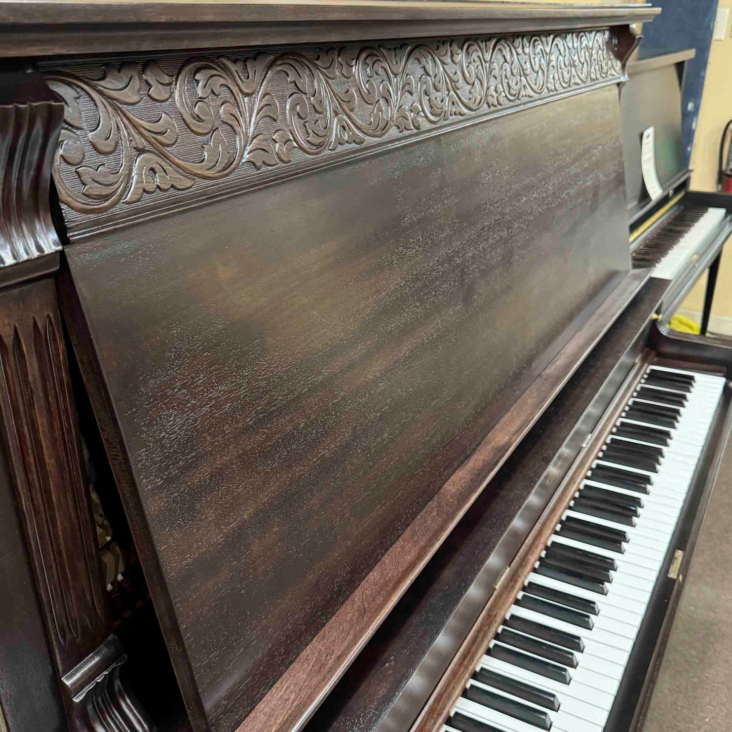 HEIRLOOM RESTORATION 1908 Werner 57" Wood Finish Commissioned Upright Piano