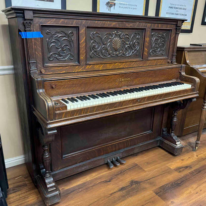 CURRENT SHOP WORK 1897 Emerson 53.5" Wood Finish Commissioned Upright Piano