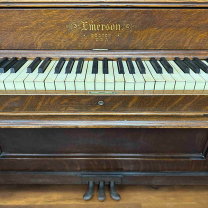 CURRENT SHOP WORK 1897 Emerson 53.5" Wood Finish Commissioned Upright Piano