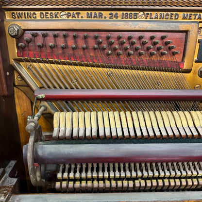 CURRENT SHOP WORK 1897 Emerson 53.5" Wood Finish Commissioned Upright Piano