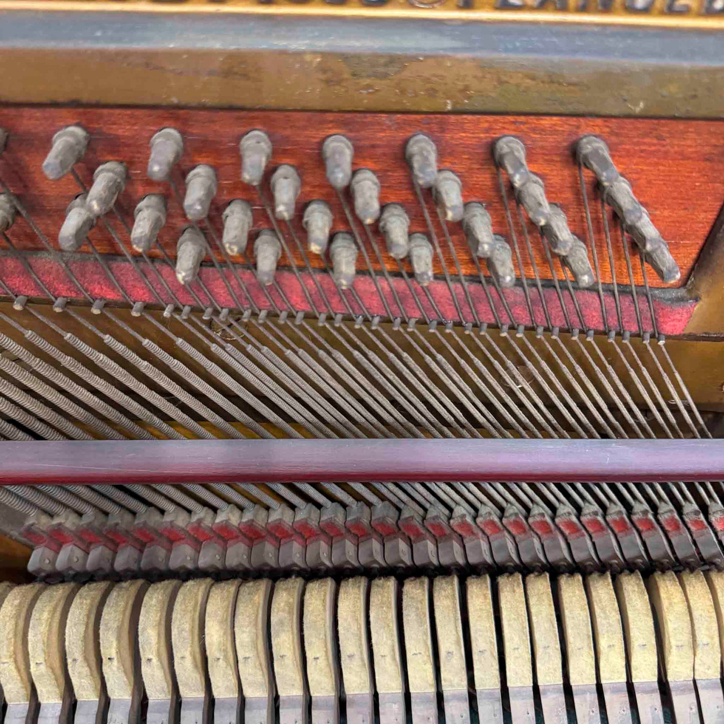 CURRENT SHOP WORK 1897 Emerson 53.5" Wood Finish Commissioned Upright Piano