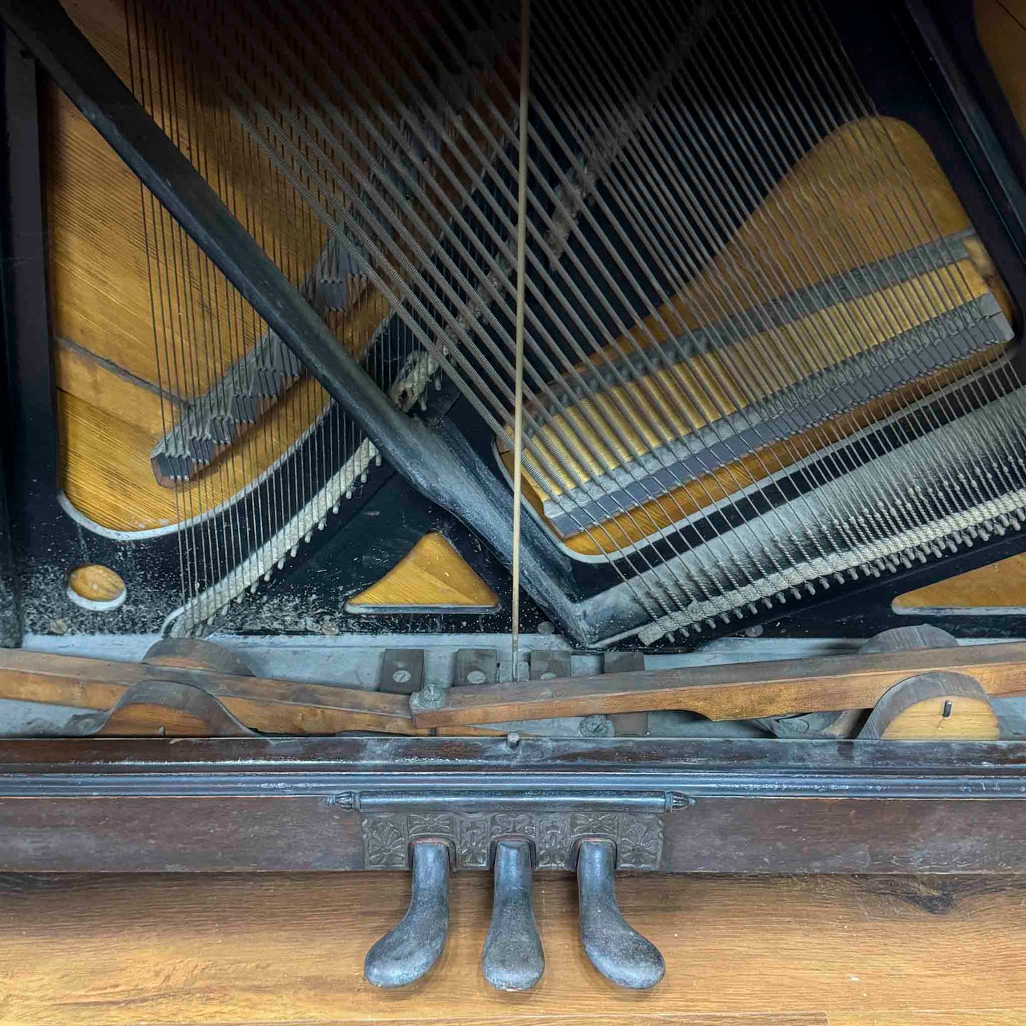 CURRENT SHOP WORK 1897 Emerson 53.5" Wood Finish Commissioned Upright Piano