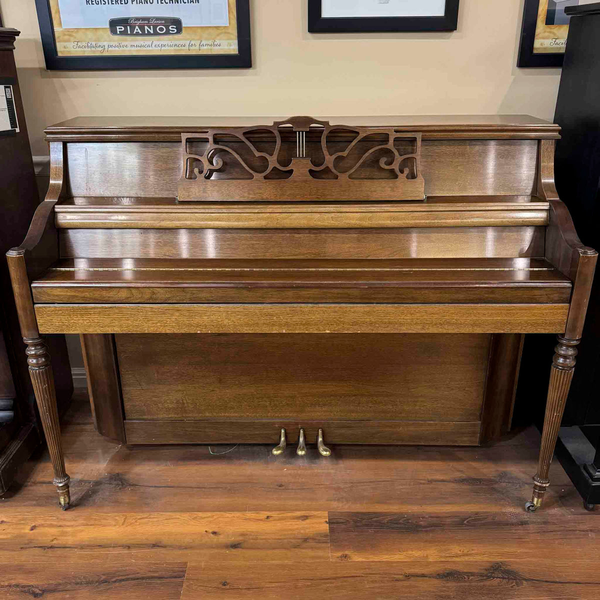 HEIRLOOM RESTORATION 1979 Charles Walter 43" Walnut Finish Commissioned Console Piano