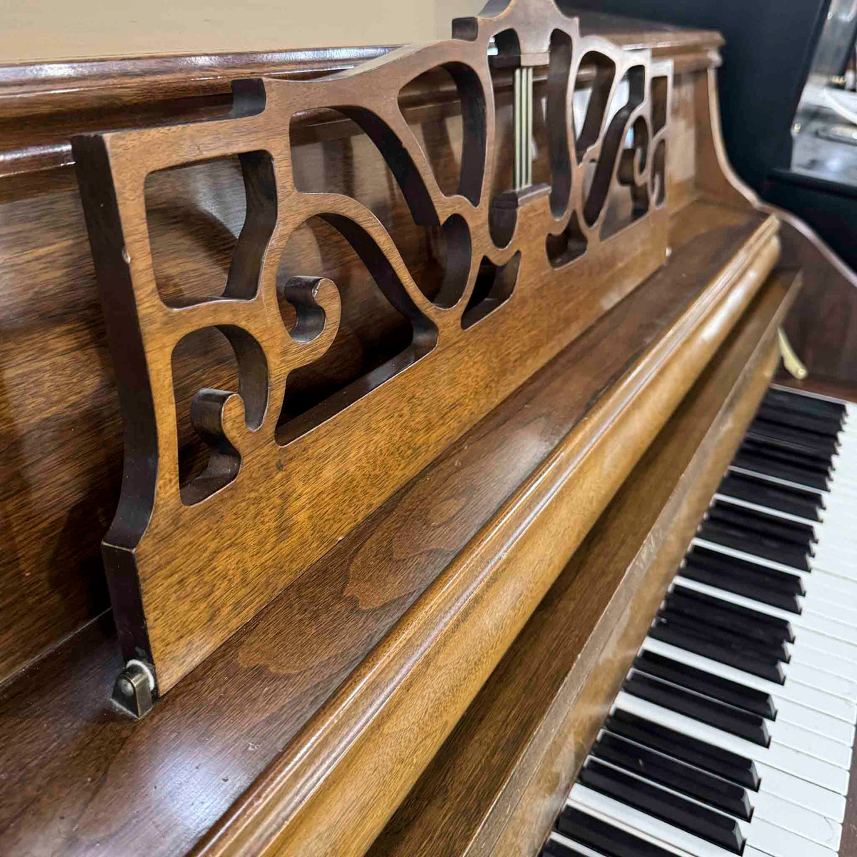 HEIRLOOM RESTORATION 1979 Charles Walter 43" Walnut Finish Commissioned Console Piano