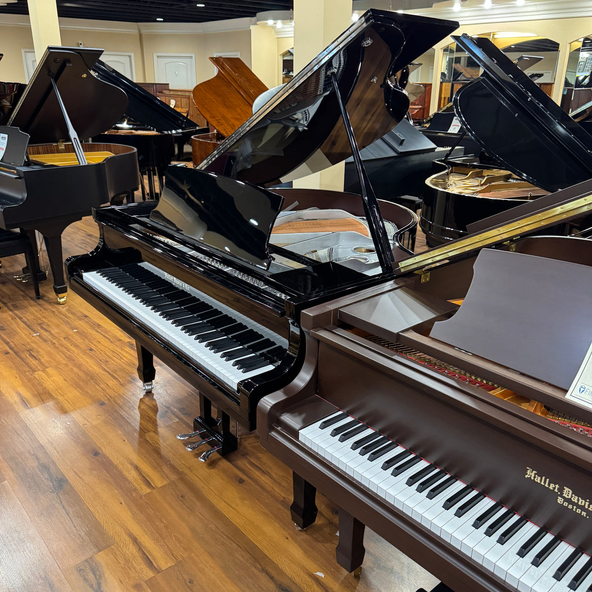 SOLD Hallet Davis 148 4'10" Nickel Trim Baby Grand Piano