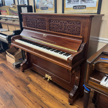 HEIRLOOM RESTORATION 1891 Weber Wood Finish 50" Commissioned Upright Piano