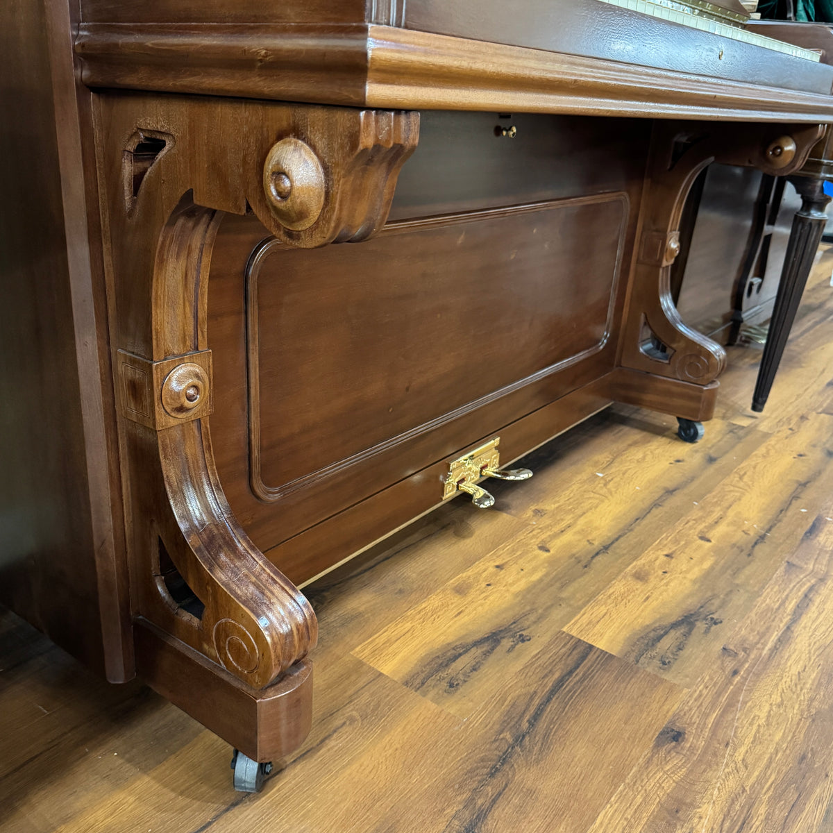 HEIRLOOM RESTORATION 1891 Weber Wood Finish 50" Commissioned Upright Piano