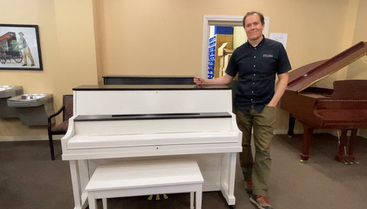 HEIRLOOM RESTORATION 1980's Yamaha Satin White Commissioned Console Piano