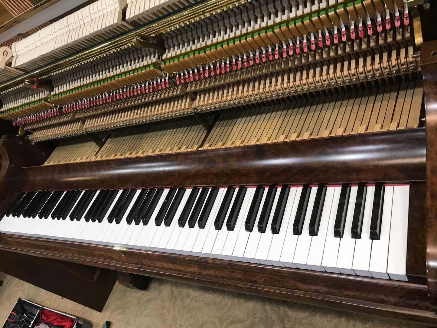 SOLD 1905 Kranich & Bach 54" Walnut Wood Finish Upright Piano