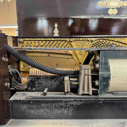 CURRENT SHOP WORK - 1918 Marshall & Wendell 55" Wood Finish Commissioned Upright Piano