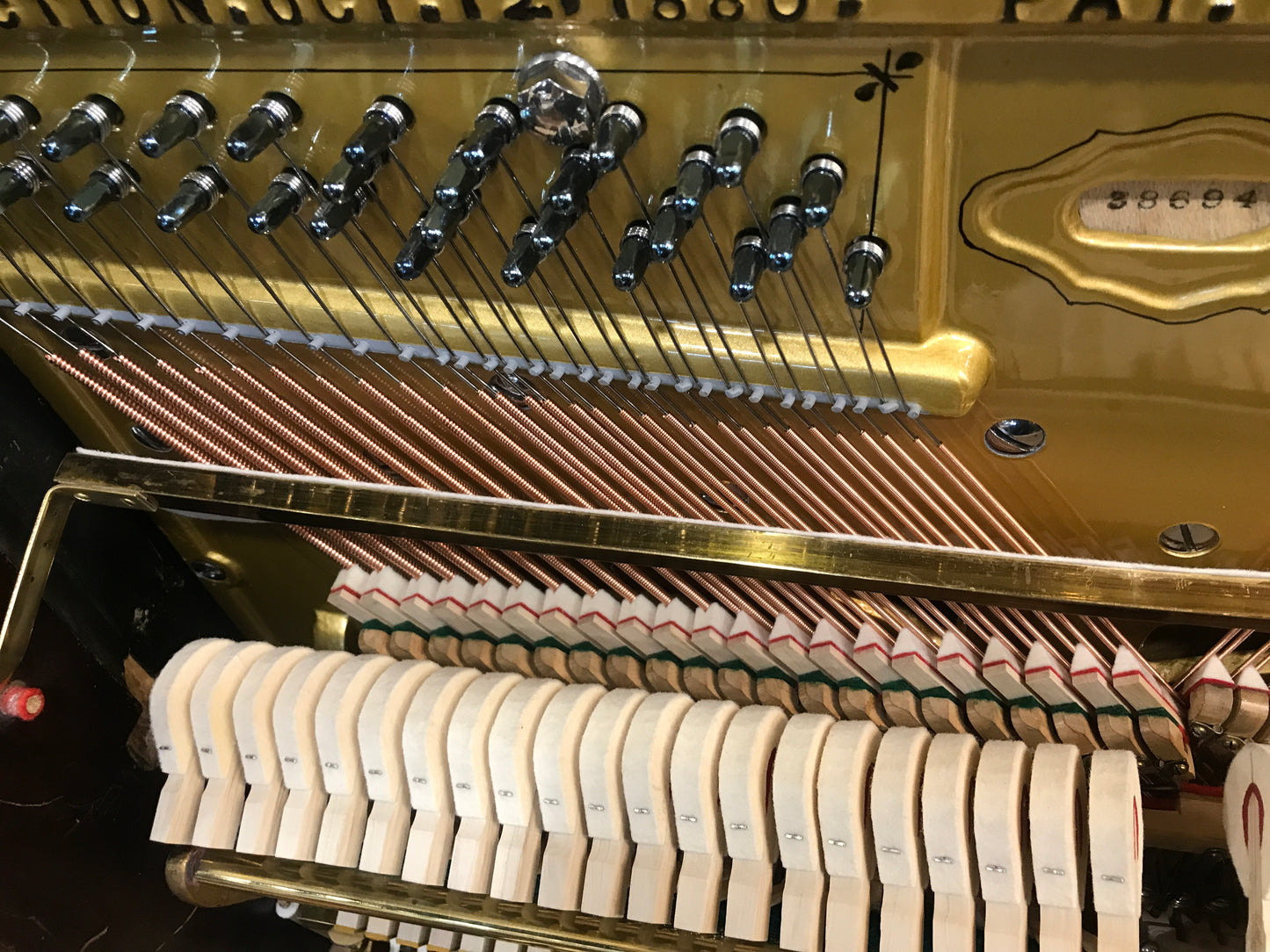 SOLD 1905 Kranich & Bach 54" Walnut Wood Finish Upright Piano