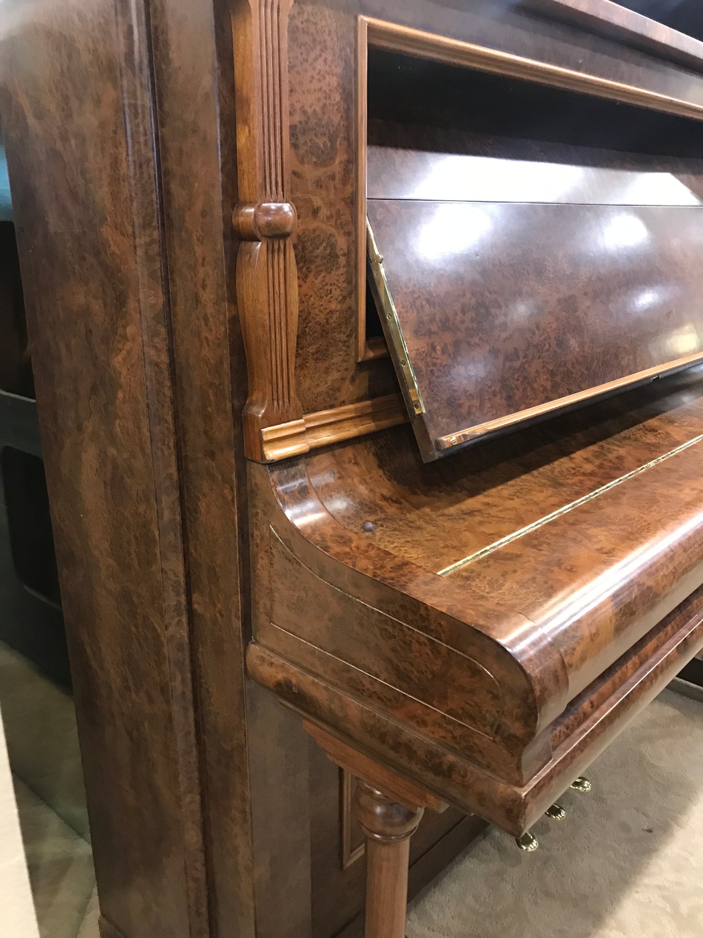SOLD 1905 Kranich & Bach 54" Walnut Wood Finish Upright Piano