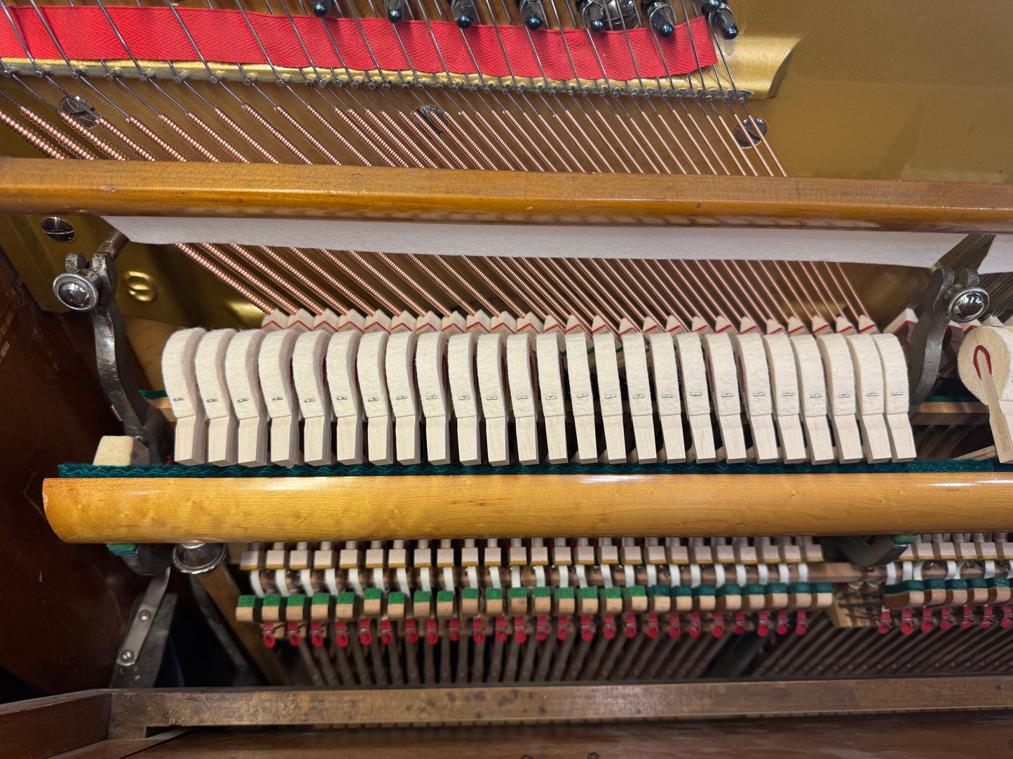 SOLD 1913 Brewster 56" Wood Finish Commissioned Upright Piano
