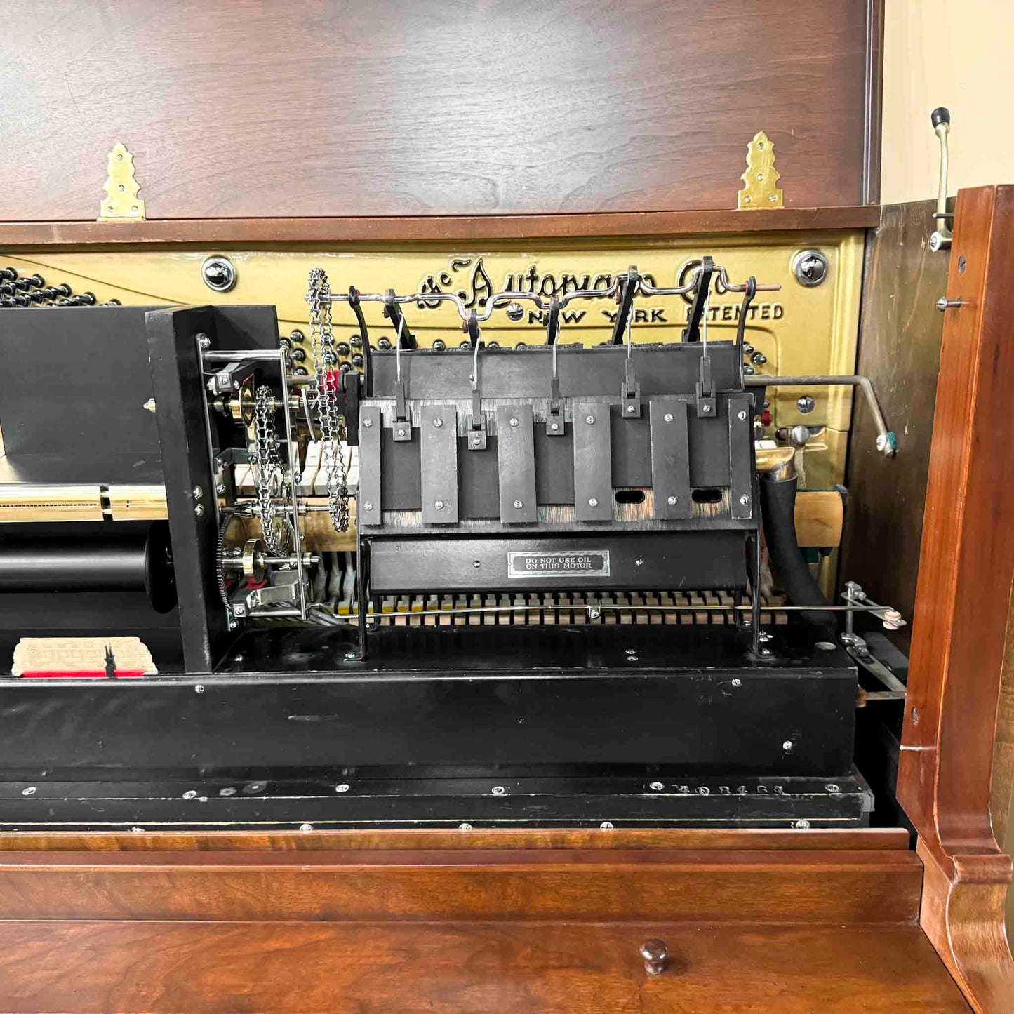SOLD 1924 Autopiano Wood Finish Commissioned Upright Vintage Player Piano