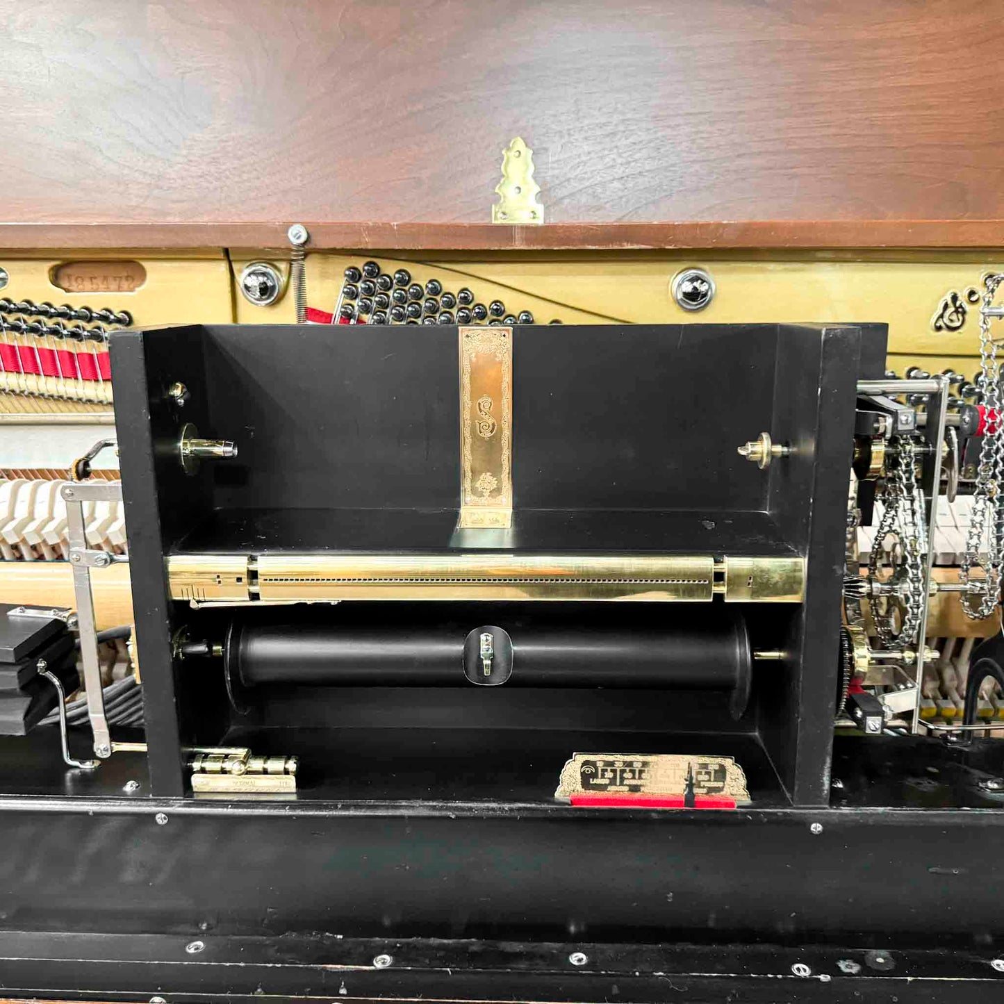 SOLD 1924 Autopiano Wood Finish Commissioned Upright Vintage Player Piano