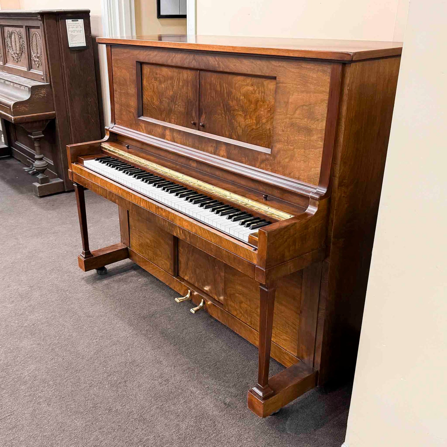 SOLD 1924 Autopiano Wood Finish Commissioned Upright Vintage Player Piano