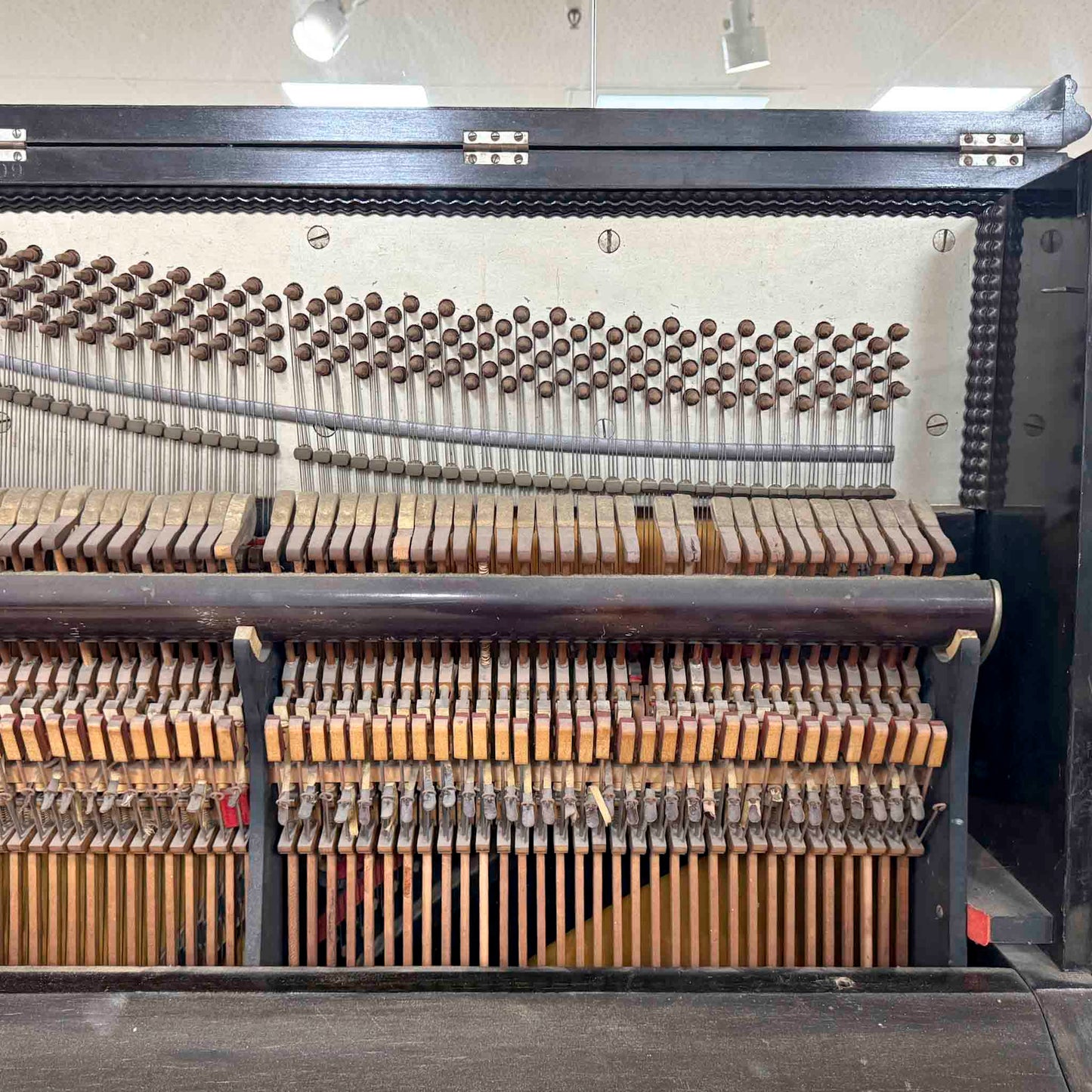 CURRENT SHOP WORK - Circa 1875 Mathushek 55" Commissioned Upright Piano