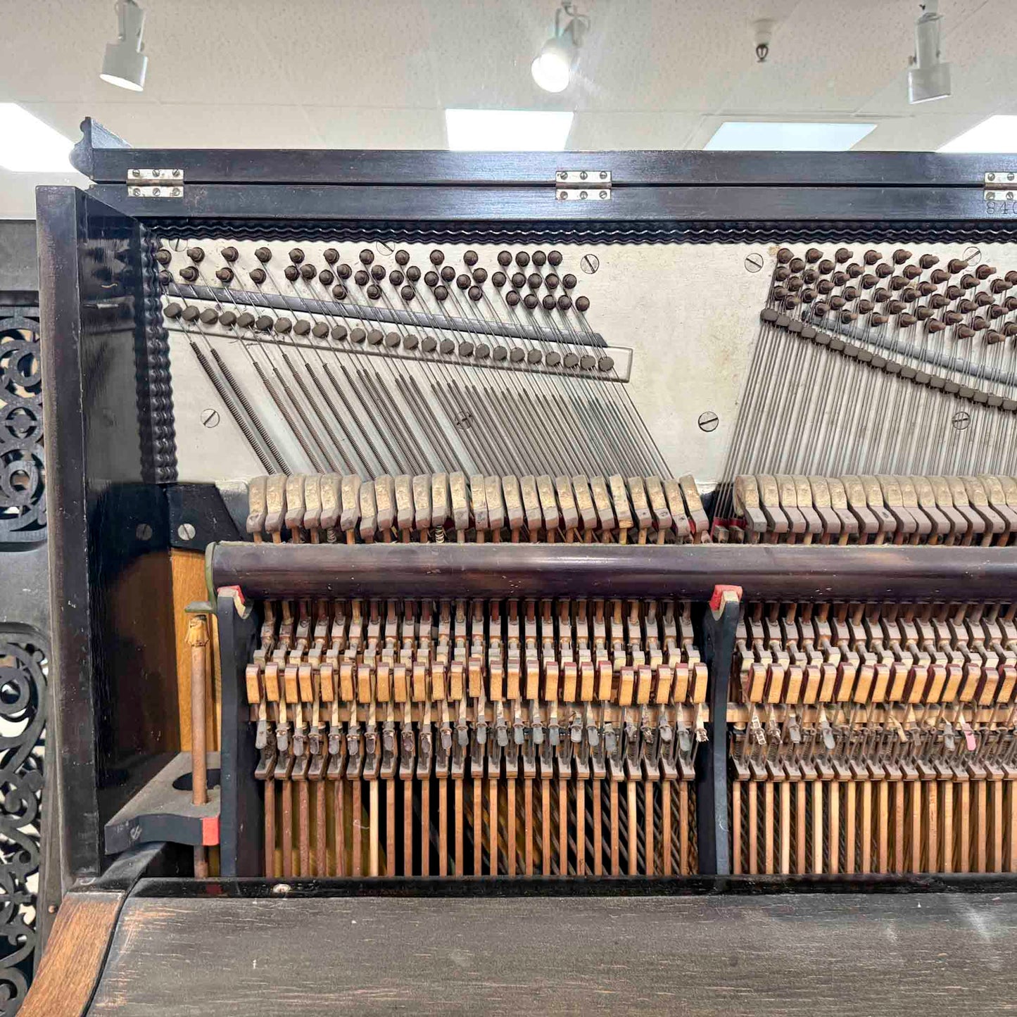 CURRENT SHOP WORK - Circa 1875 Mathushek 55" Commissioned Upright Piano