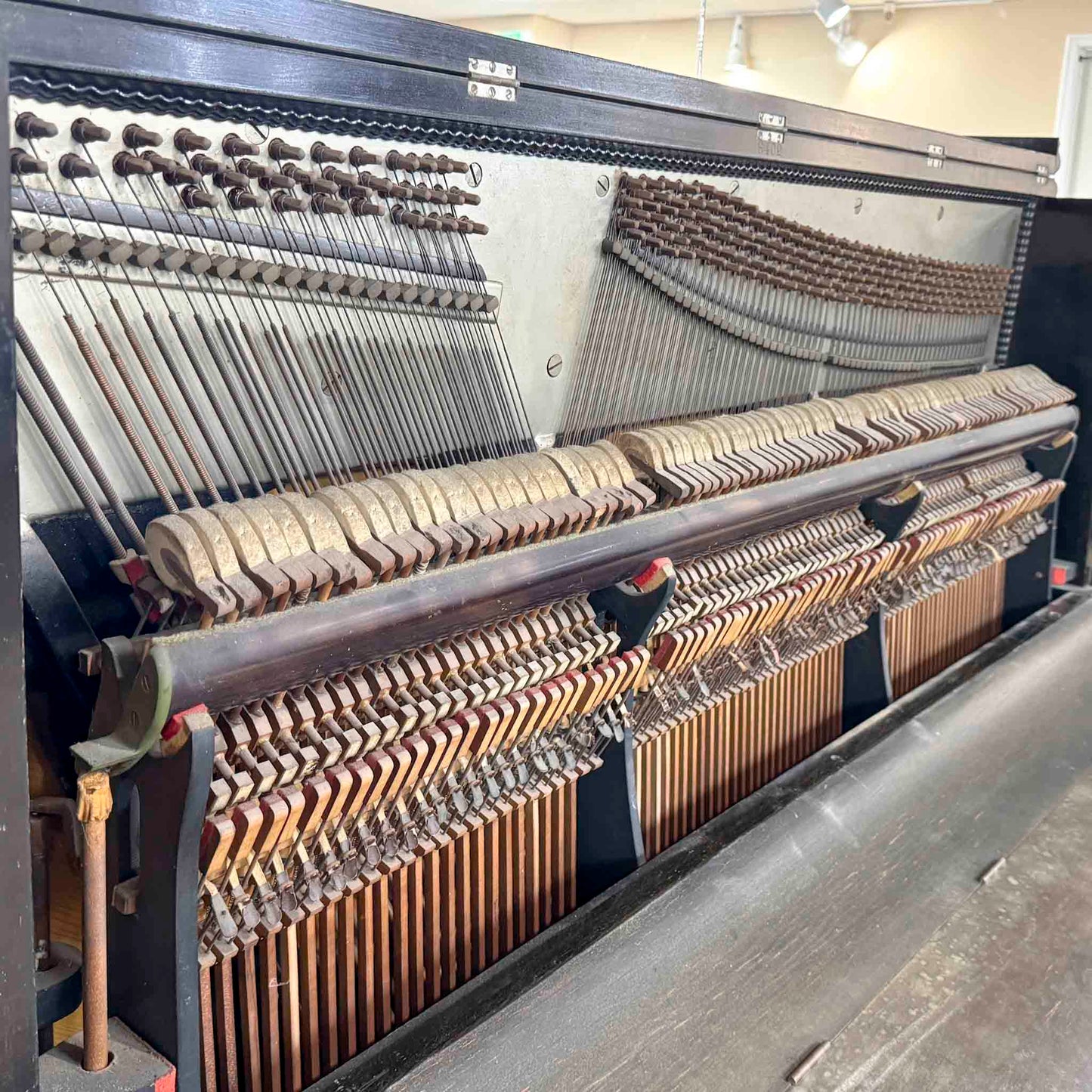 CURRENT SHOP WORK - Circa 1875 Mathushek 55" Commissioned Upright Piano