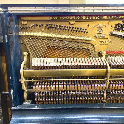 SOLD 1887 Steinway 52" Black Commissioned Upright Piano