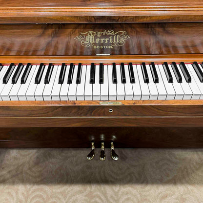 1918 Merrill 56" Wood Finish Upright Piano