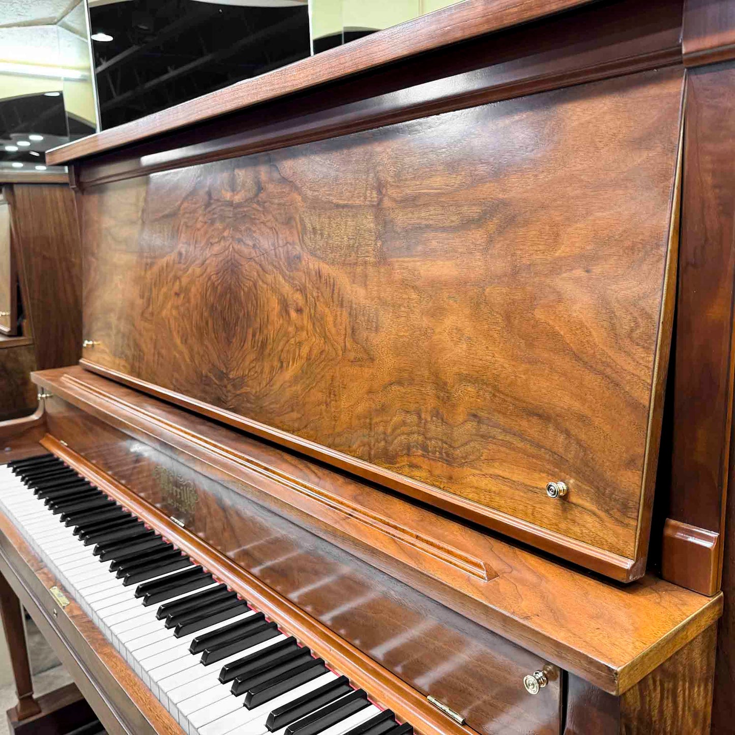 1918 Merrill 56" Wood Finish Upright Piano