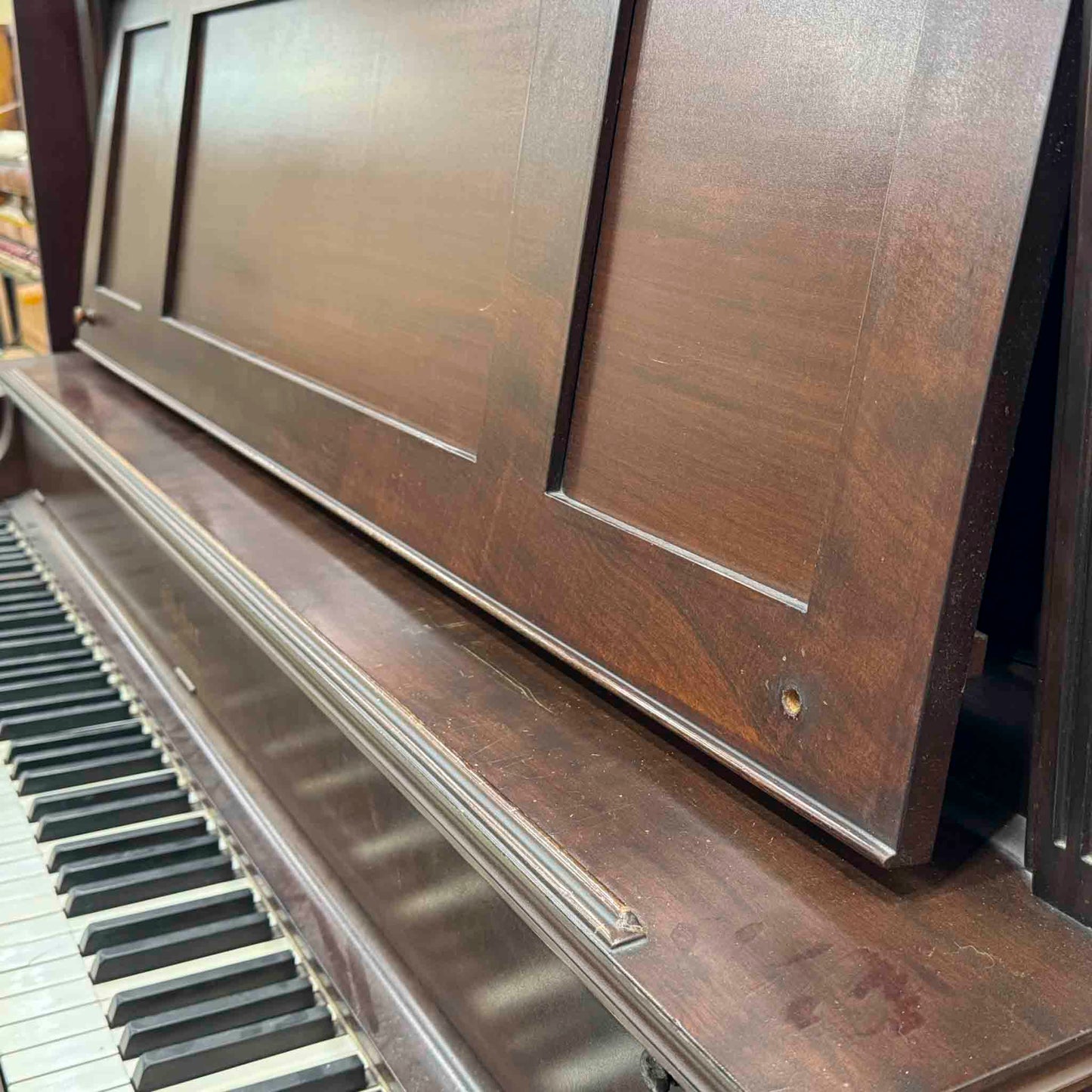 CURRENT SHOP WORK - 1899 Weber Wood Finish Commissioned Upright Piano