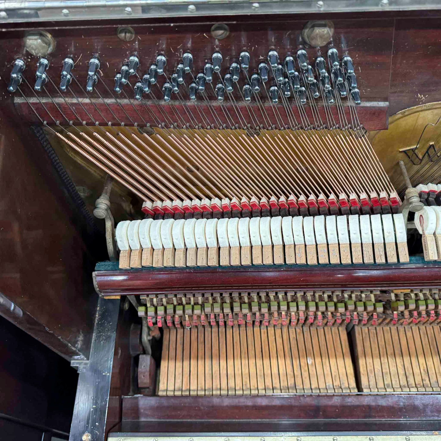 CURRENT SHOP WORK - 1899 Weber Wood Finish Commissioned Upright Piano
